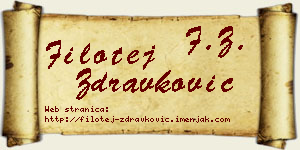 Filotej Zdravković vizit kartica